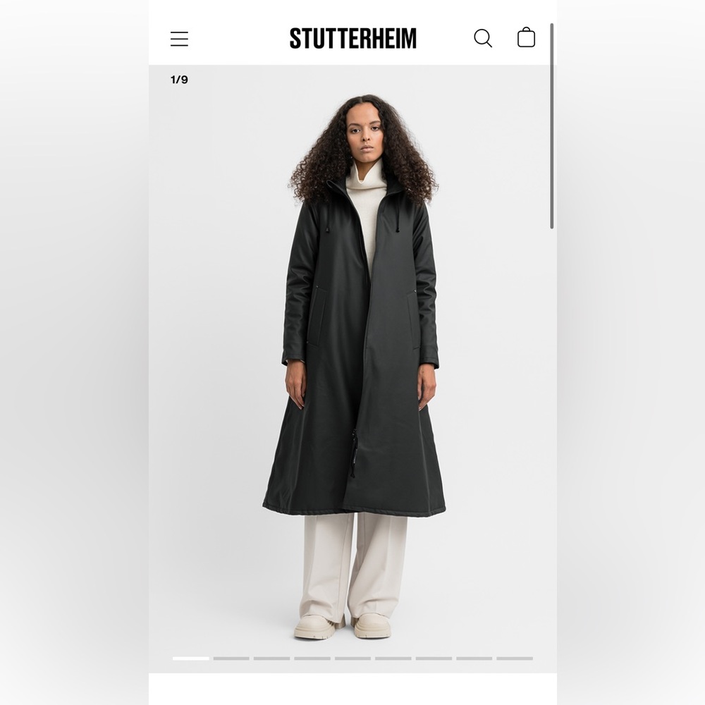 Stutterheim black winter (insulated) mosebacke, size small (sold out)